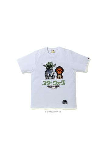 BAPE X Star Wars Baby Milo & Yoda Tee White