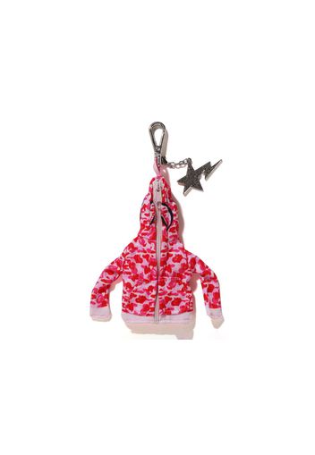 BAPE Shark Full Zip Hoodie Keychain Pink