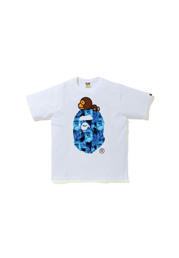 BAPE Flame Milo On Big Ape T-Shirt White/Blue