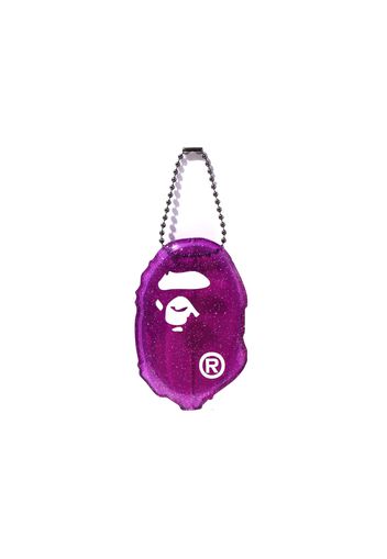 BAPE Ape Head Lame Coin Case Purple