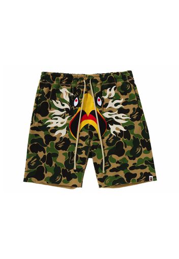 BAPE x READYMADE ABC Camo Eagle Wide Sweat Shorts Green