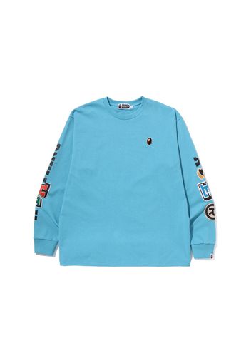 BAPE Multi Fonts Relaxed Fit Heavyweight L/S Tee Sax