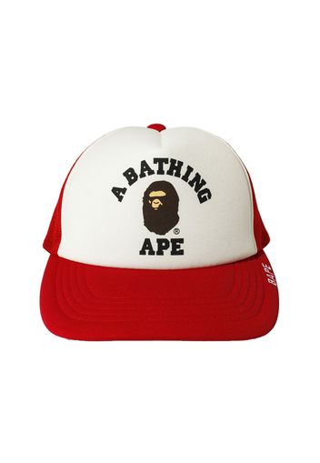 BAPE College Mesh Cap Red