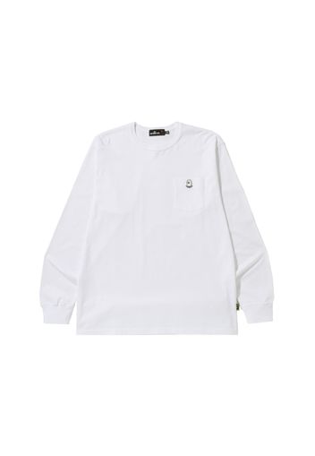 BAPE Pocket Wide Fit L/S Tee White