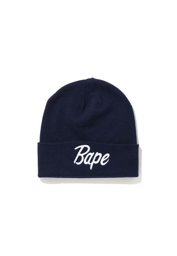 BAPE Script Knit Beanie Navy