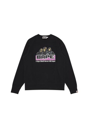 BAPE Archive Ape Shall Never Kill Ape Crewneck Black