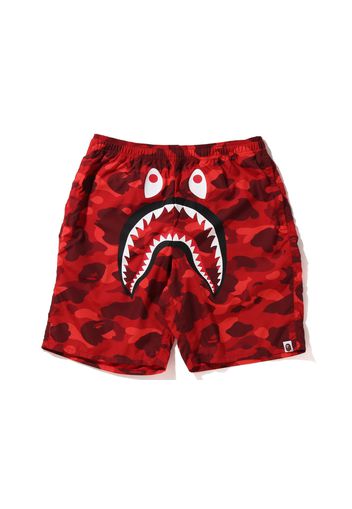 BAPE Color Camo Shark Beach Shorts (SS22) Red