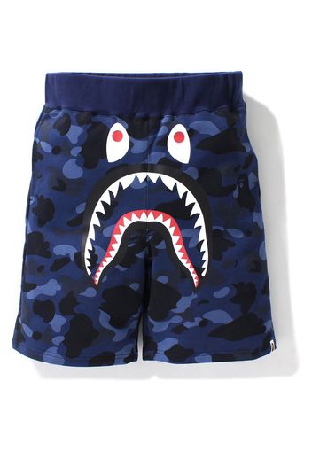 BAPE Color Camo Shark Sweat Shorts (SS21) Navy