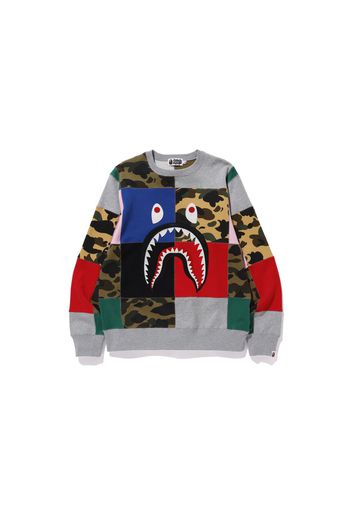 BAPE Patchwork Shark Wide Crewneck Multi