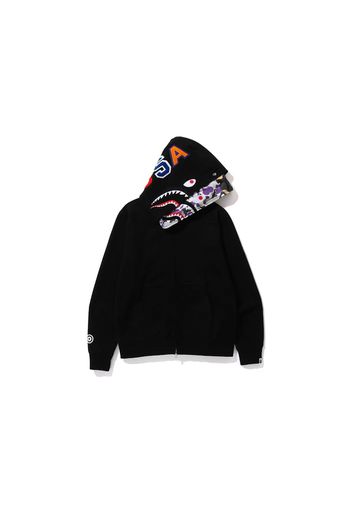 BAPE US Limited Collection Shark Full Zip Double Hoodie Black