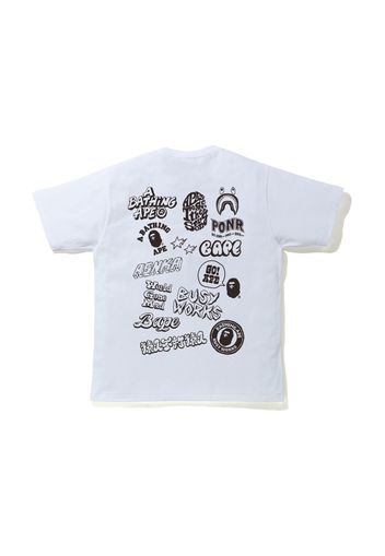 BAPE Bicolor BAPE Graffiti Tee White