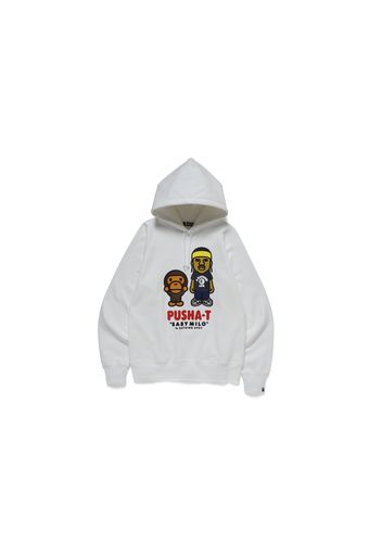 BAPE x Pusha T Baby Milo Pullover Hoodie White