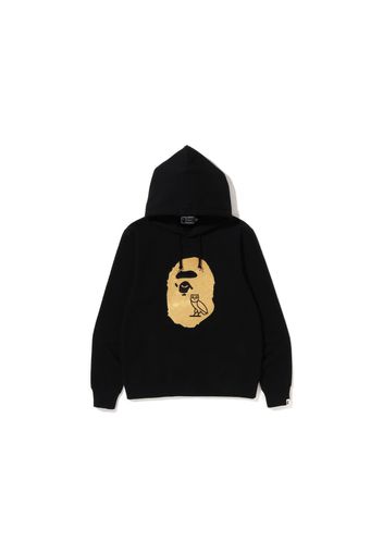 BAPE x OVO Ape Head Pullover Hoodie Black Gold