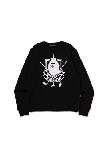 BAPE Mr. Bathing Ape Golf Crewneck Black