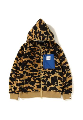 BAPE 1st Camo Boa Wide Full Zip Hoodie Yellow