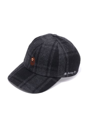 BAPE Golf Mr Bathing Ape Flannel Check Cap Black