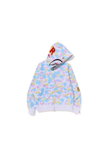 BAPE New Multi Camo 2nd Shark Full Zip Hoodie White