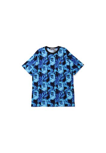 BAPE Flame Wide Tee Blue