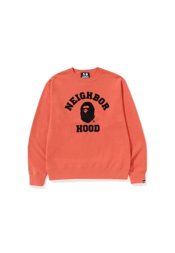 BAPE x Neighborhood Relaxed Fit Crewneck Sweatshirt Orange