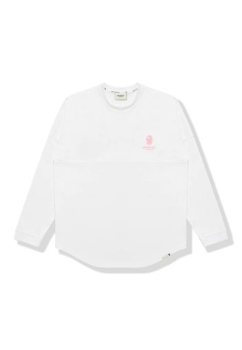 BAPE BLACK Paisley Logo L/S Tee White Pink