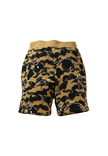 BAPE Shark 1st Camo Wide Sweatshort Yellow