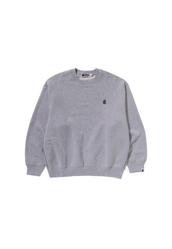 BAPE One Point Relaxed Fit Crewneck Sweatshirt Gray