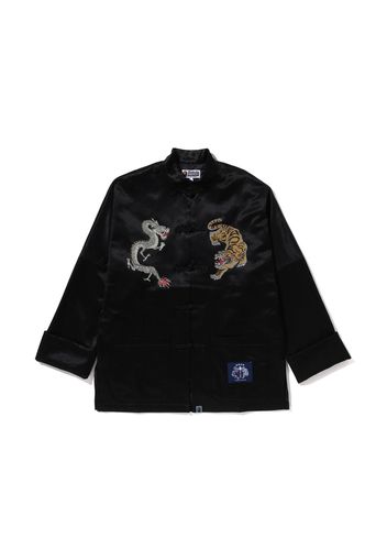 BAPE Japanese Motif Loose Fit China Jacket Black