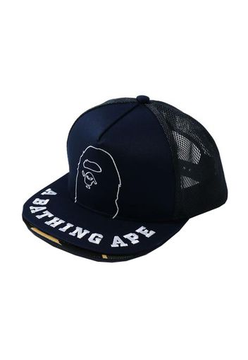 BAPE Double Visor Mesh Snapback Cap Navy