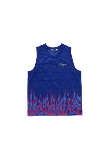 BAPE Flame Mesh Vest Blue