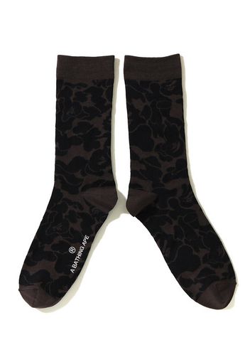 BAPE Solid Camo Jacquard Socks Black