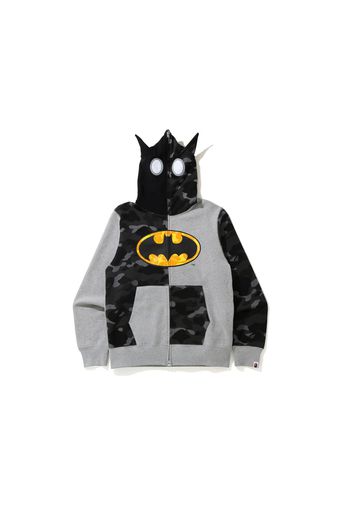 BAPE x DC Batman Full Zip Hoodie Gray