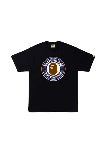 BAPE Logo Check Busy Works Tee Black/Blue