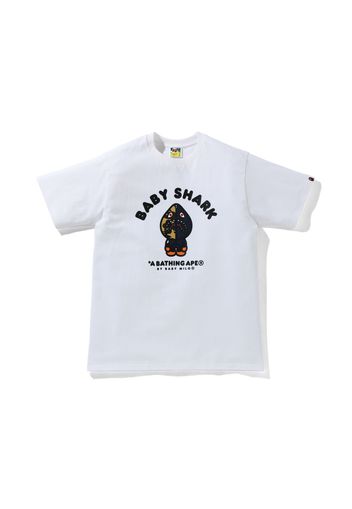 BAPE Baby Milo Shark College Tee White/Navy