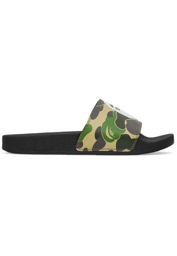 A Bathing Ape ABC Camo Slide Green