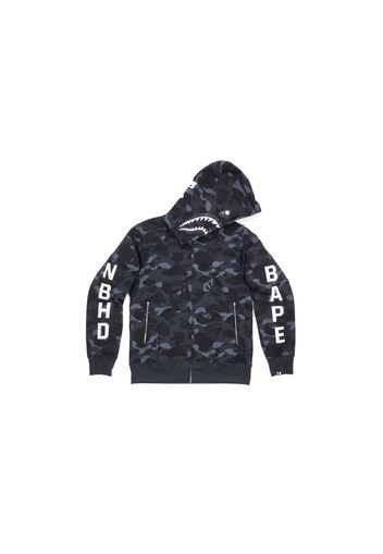 BAPE NBHD Camo Shark Hoodie Black