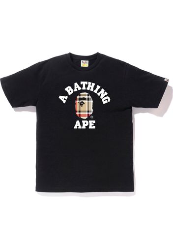 BAPE Check College Tee Black/Beige