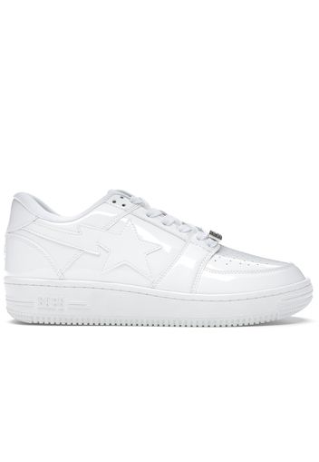 A Bathing Ape Bape Sta Low Patent White