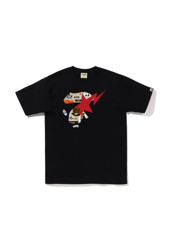 BAPE Multi Label Ape Face Tee Black