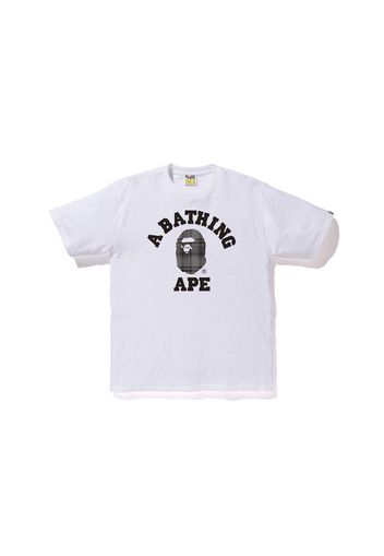 BAPE Check College Tee White/Black