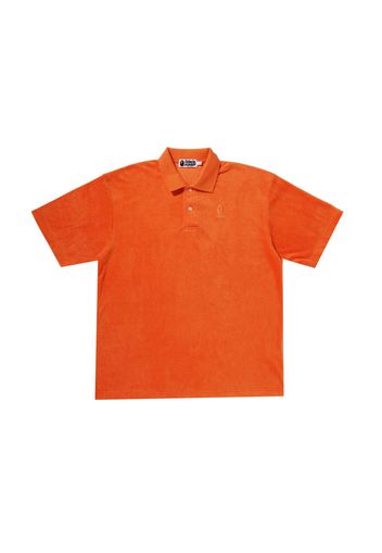 BAPE Ape Head Towelling Relaxed Fit Polo Orange