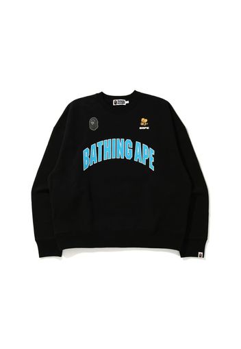 BAPE Busy Works College Loose Fit Crewneck Black