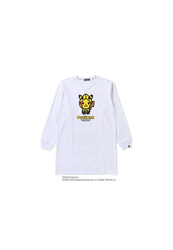 BAPE x Pokemon Ladies Pikachu L/S Tee Onepiece White