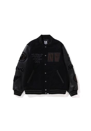 BAPE x Neighborhood Numbering Exclusive Varsity Jacket Black