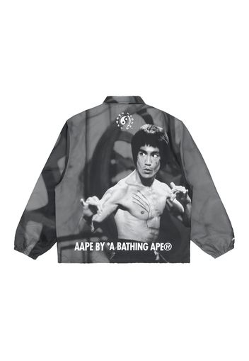 BAPE x Bruce Lee Coach Jacket Black White