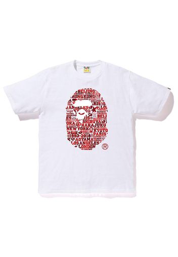 BAPE XXV Anniversary Ape Head Tee White/Red