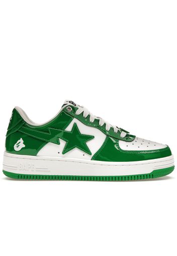 A Bathing Ape Bape Sta Patent Leather Green White