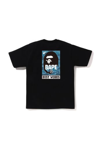 BAPE Honeycomb Camo Bape Busy Works Tee Black Blue