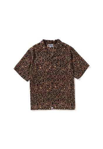 BAPE Leopard Open Collar Shirt Yellow