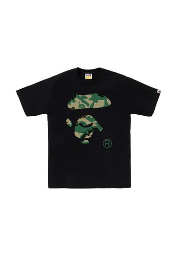 BAPE Woodland Camo Ape Face Tee Black