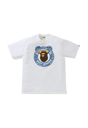 BAPE x Medicom Toy Bearbrick Camo Bear Busy Works Tee White/Blue